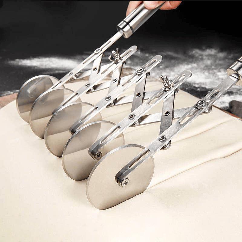 3/5/7 Wheel Cutter Dough Divider Knife Flexible Stainless Steel Roller Blade Pizza Pastry Peeler Stainless Steel Baking Pan Tool