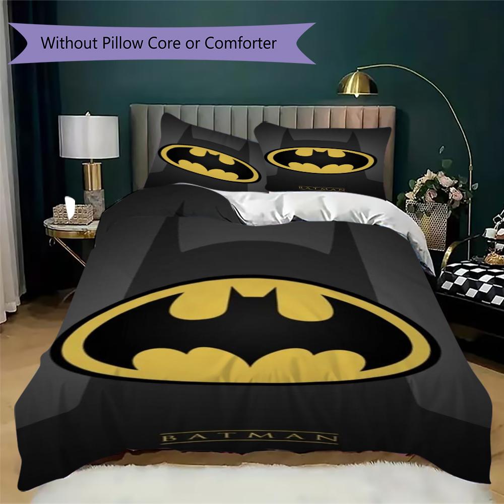 Dark Knight Gotham Bedding 1 Duvet Cover 2 Pillowcase Without Core Without Core Soft And Comfortable Duvet Cover And Pillowcase