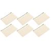 10PCS Canvas Cosmetic Bag with Black Lanyard Portable Multipurpose Blank DIY Craft Bag for Travel