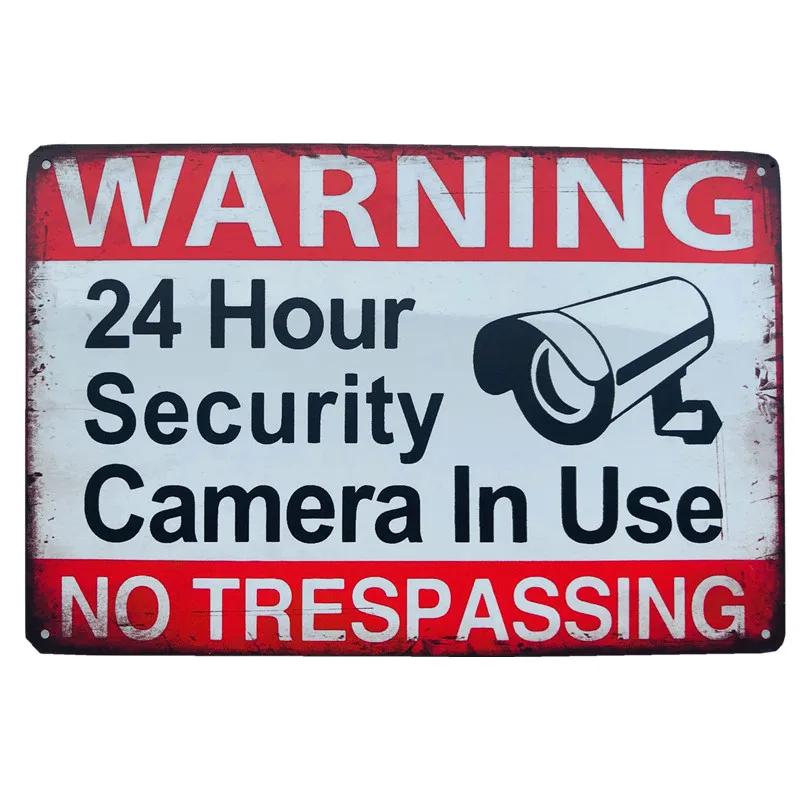 Vintage No Trespassing Metal Signs Beware Poster Plates Sign Warning Fallout Metal Plaque Tin Sign Farmhouse Wall Decoration