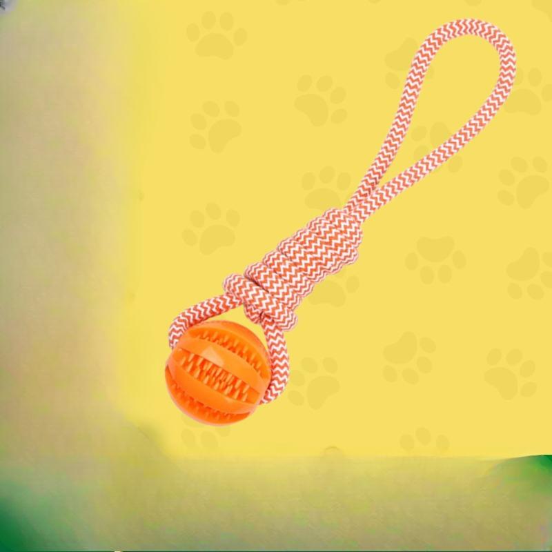 Pet Dog Chewing Rope Knot Silicone Toy Small Dog Tooth Cleaning Rope Knot Training Dog Molar Stick Toy