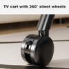 BEISHI Mobile Rolling TV Stand with Wood Shelf, Easy-to-Assemble Roller TV Cart for 32-60 inches TVs for Living Room Outdoor