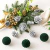 6CM8CM Christmas Tree Ornaments Shaped Swan Flannel Plastic Balls Christmas Ornaments Flocking Christmas Balls