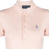 Polo Ralph Lauren SS23 Solid Color Logo Embroidered Button Short Sleeve Polo Shirt Women Tops Pink 211870236-007