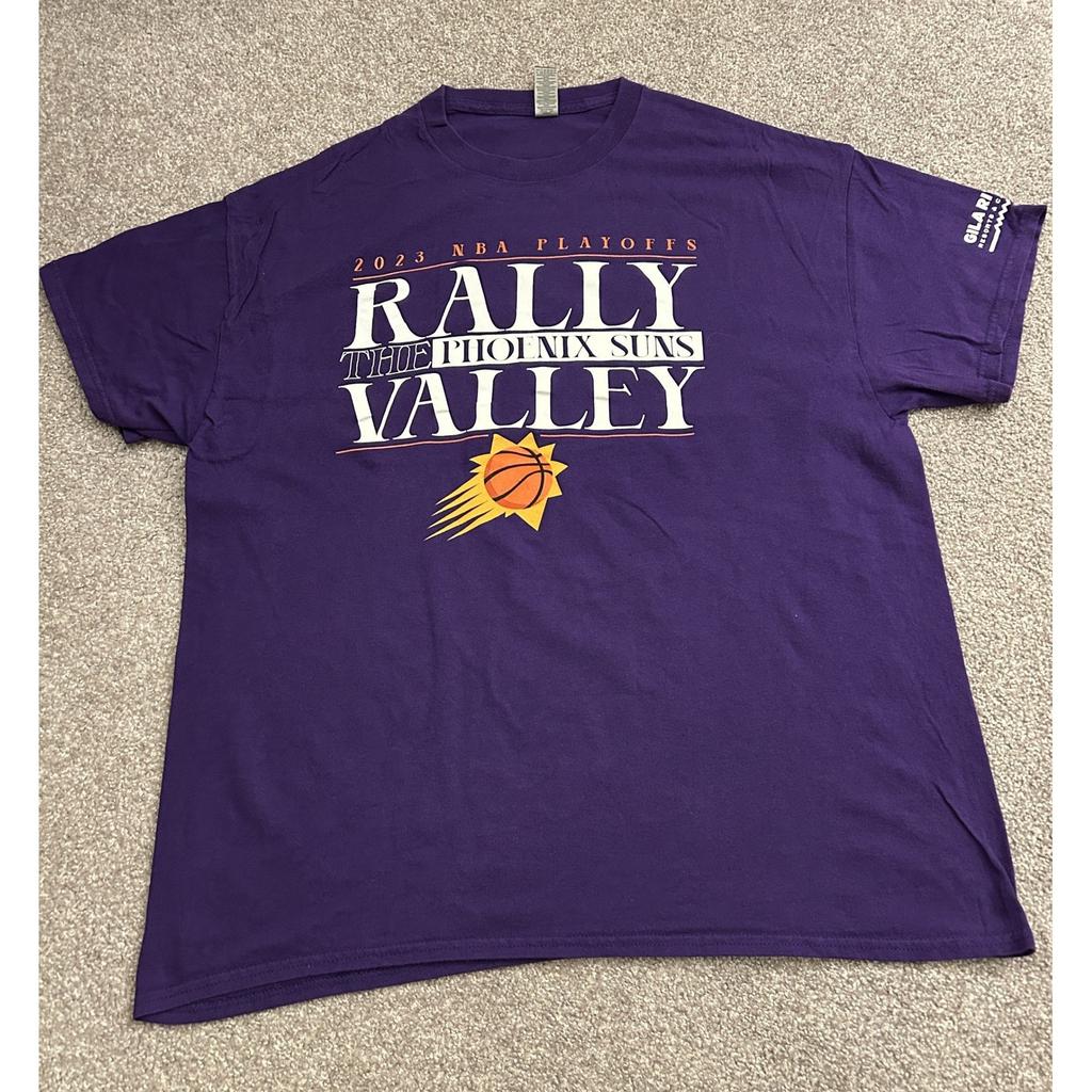 Phoenix Suns T-Shirt Mens XL Purple Excellent 2023 NBA Playoffs Rally The Valley Unisex T-Shirt