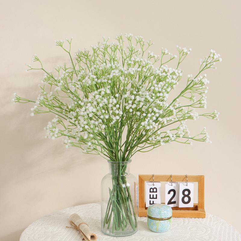 Simulation Gypsy Bride Wedding Decoration Single Plastic Hand Holding Bouquet Pu Feel Home Ornament Decoration Fake Flower