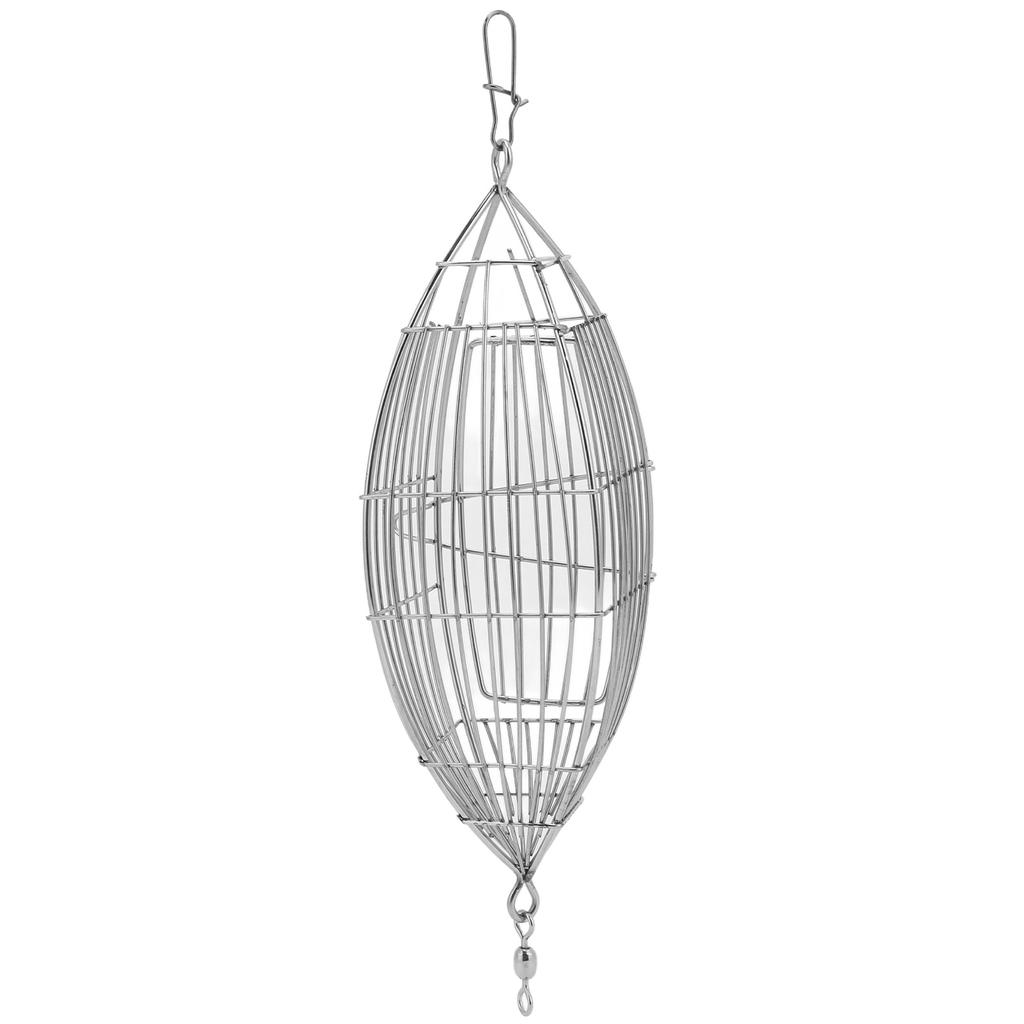 Fishing Bait Cage Stainless Steel Lure Cage Carp Fishing Trap Basket Feeder Holder for Shrimp Crab