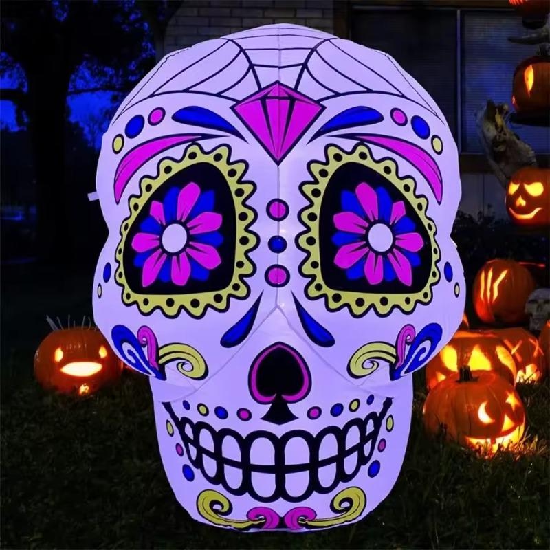 3FT Inflatable Toys Day of the Dead Decorations Blown Up LED Decor for Lawn Yard Garden Indoor Outdoor Home Party Holiday