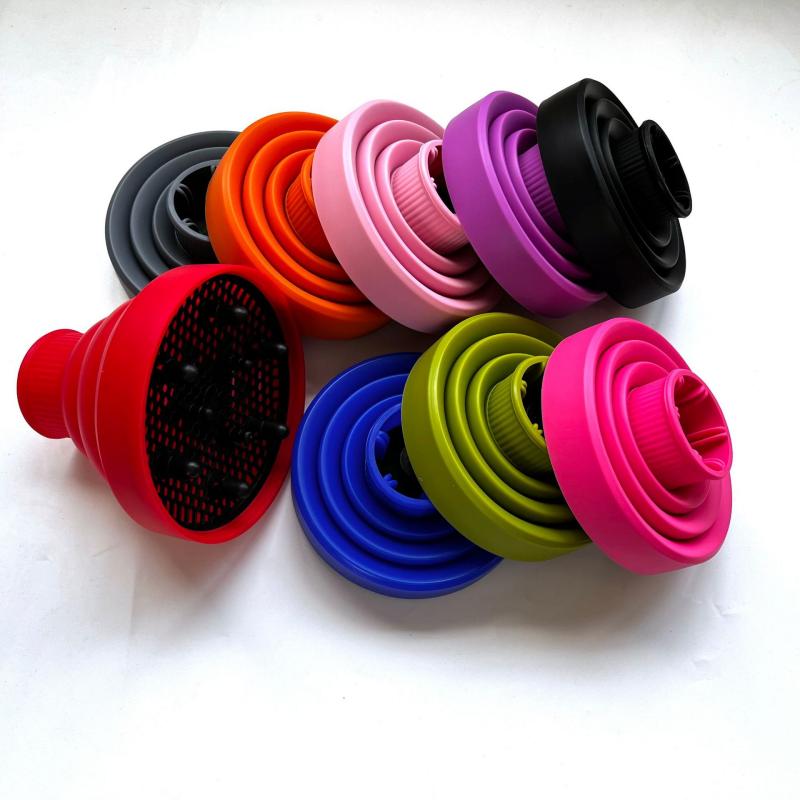 Silicone Foldable Hair Dryer Diffuser Cover Temperature Resistant Silicone Hair Styling Tool Special For Real Hair Wigs