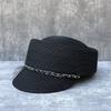 Elegant Light Luxury Versatile Cap Women'S Summer Sun Protection Visor Hat Travel Straw Woven Mesh Equestrian Hat
