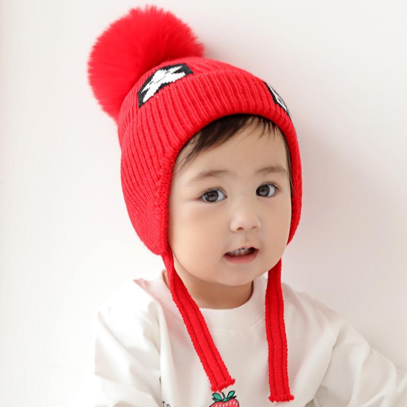 

Зимняя теплая детская шапка уличная ветрозащитная плюс внутренняя детская шерстяная шапка для мальчиков и девочек милая защита ушей вязаная шапка