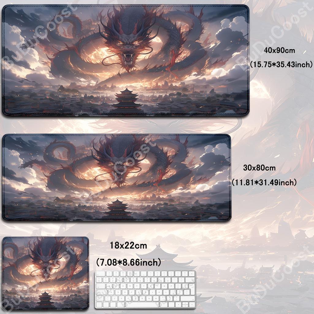 Xxl Gamer Laptop Desk Mat Large Mouse Pad Japanese Dragon Gaming Accessories HD Print Office Computer Antislip Keyboard Mousepad