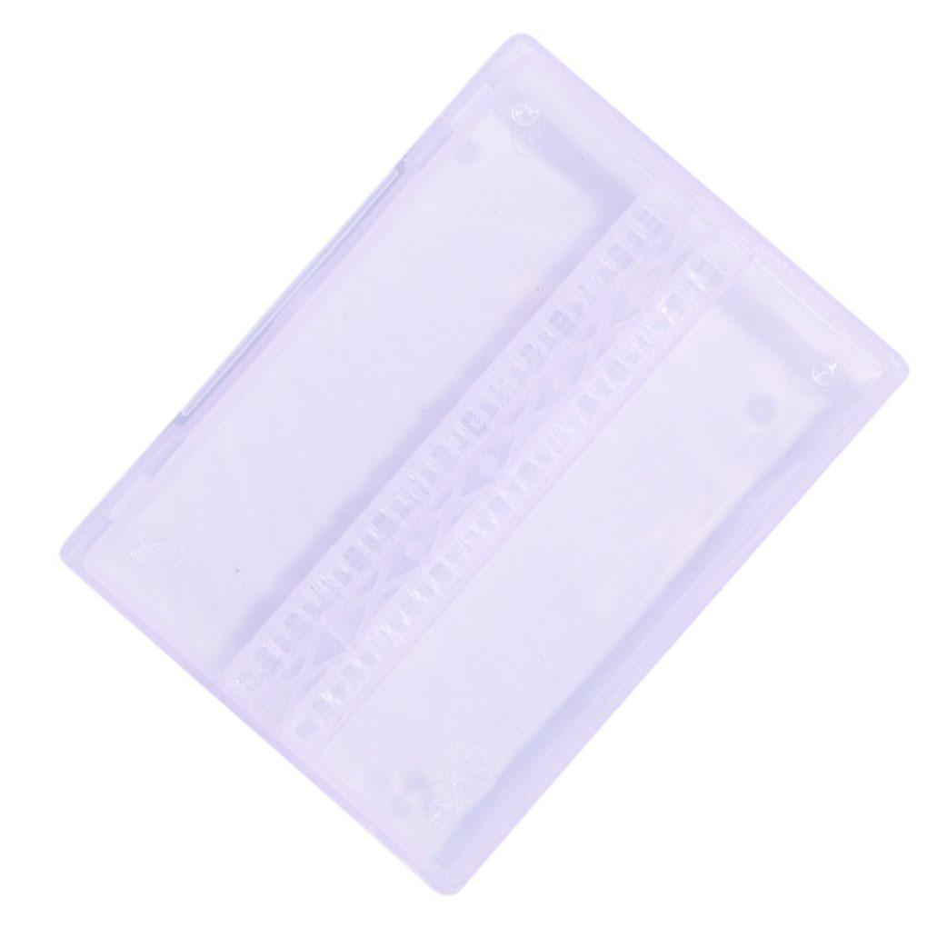 14 Slots Empty Clear Drill Bits Storage Case Box Plastic Display Grinding Heads Holder Organizer Manicure Container