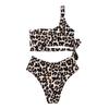 Women's One Shoulder Strap Bikini Set High Waist Bottom Two Piece Swimsuit Summer Beachwear Swimwear for Casual Poolside