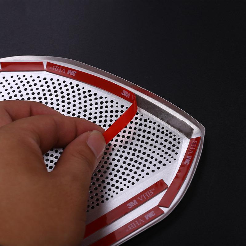 For Alfa Romeo Giulia 2017 2018   Aluminum Alloy Car Door Speaker Cover Trim Sticker Car Interior Accessories