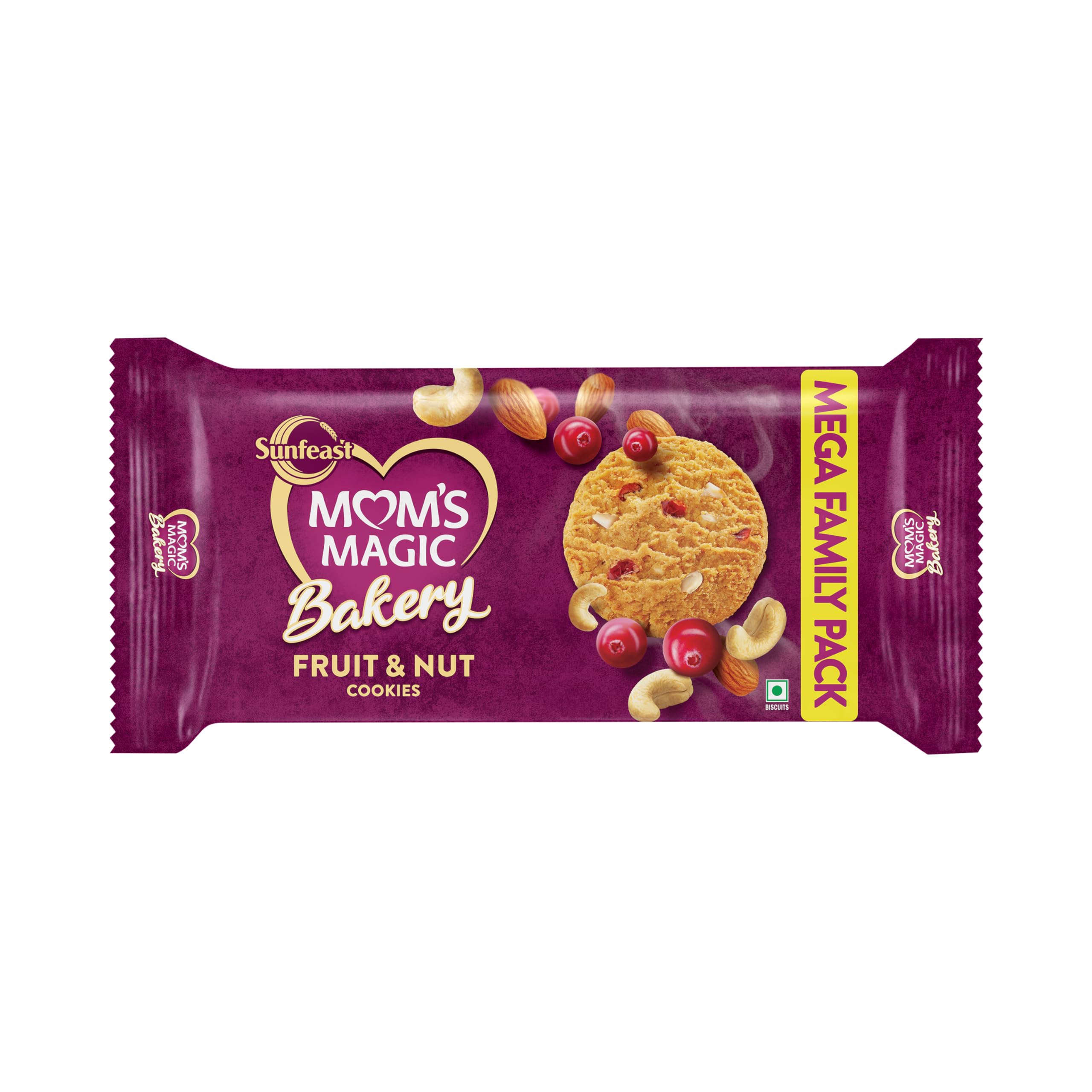 Sunfeast Mom’s Magic Bakery Fruit & Nut | Crunchy Cookies Loaded with Fruits & Nuts, 438g