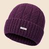Fashion Rabbit Hair Twist Knitted Hat Medium Old Man Velvet Warm Cold Wool Hat Lady Mother Pullover Hat