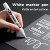 4pcs Black And 4pcs White Marker Pen Set/Quick-Dry Oil-Based Broad Tip Pens/Durable Thick Pens for Express Logistics Marking
