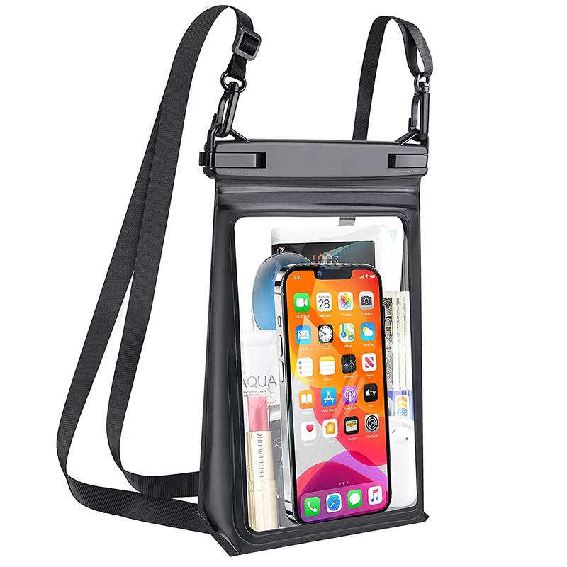 Large Swimming Waterproof Phone Pouch With Double Hooks Lanyard Crossbody Water Proof Storage Bag
