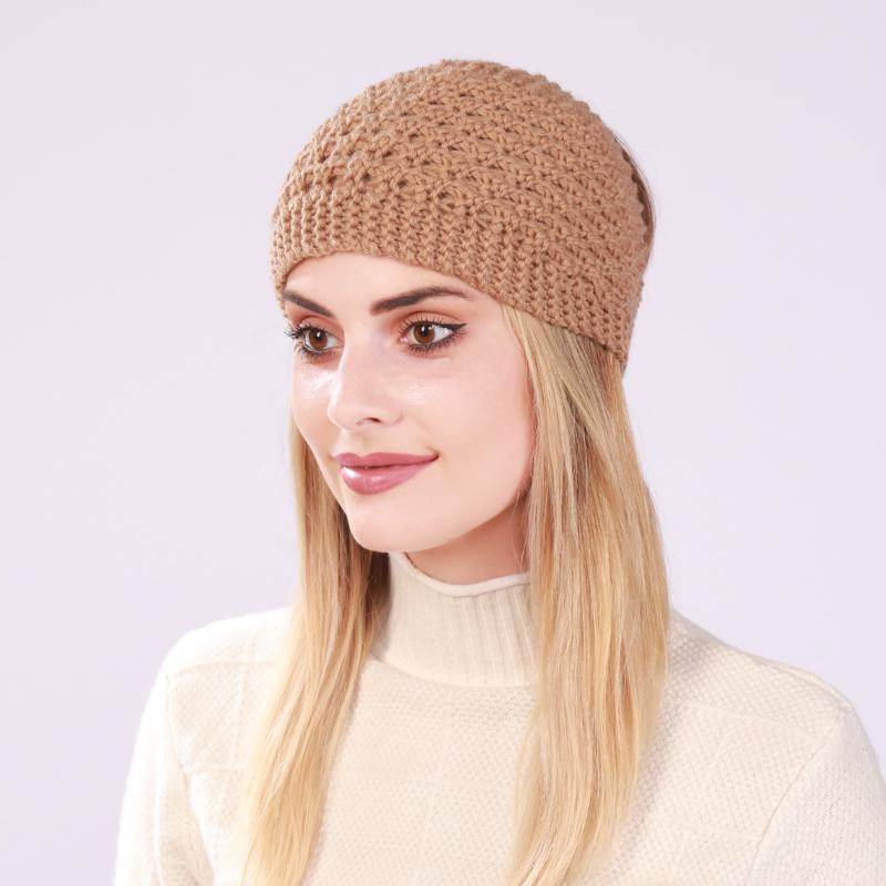 Mode Herbst Winter Damen Warmes Stirnband Gestrickte Elastische Haarbänder Kopfwickel Haaraccessoires für Dame Turban