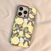 Case For iPhone 16 15 14 13 12 11 Pro Max Yellow Lemon Slice Lichee Pattern pHONE Cover For iPhone 16e XS Max X XR 16 Plus Funda