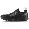 Wander Fabric Leather Shock Absorbing Non-Slip Durable Low-Top Outdoor Functional Shoes Black Men Shoes 471525