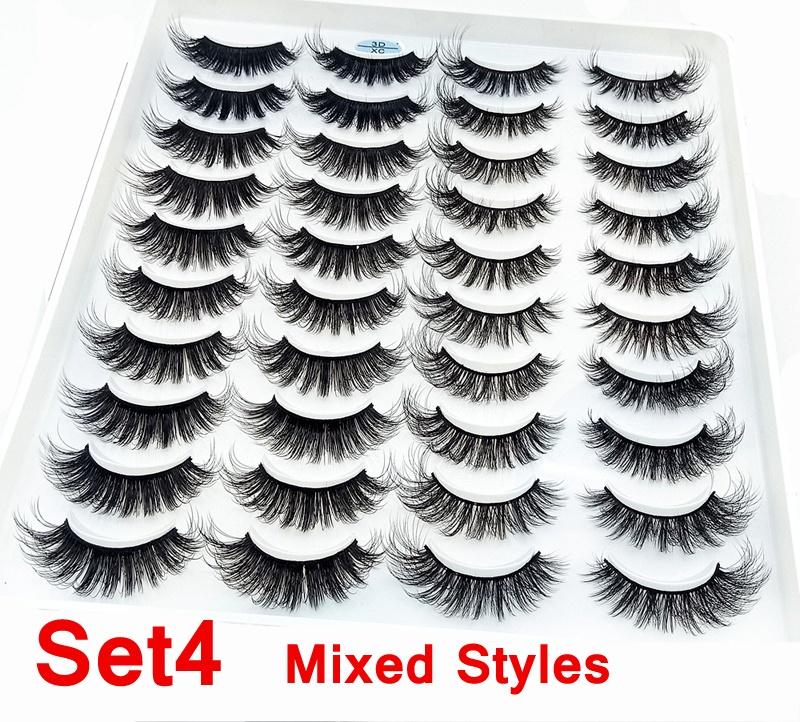 8/20 párov 15-20 mm prírodné 3D umelé mihalnice Makeup Kit Mink Lashes Predlžovanie norkových mihalníc