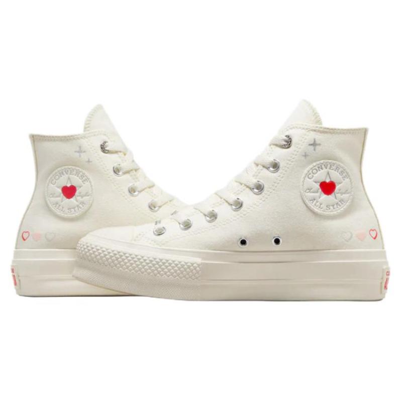 Converse Chuck Taylor All Star Comfortable and Versatile High-Top Canvas Shoes Women's White