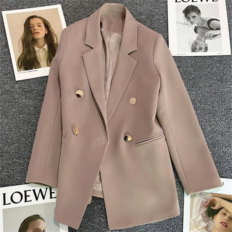 

Khaki Street Style Petite Suit Jacket - Women s Korean Fashion Trend 2XL
