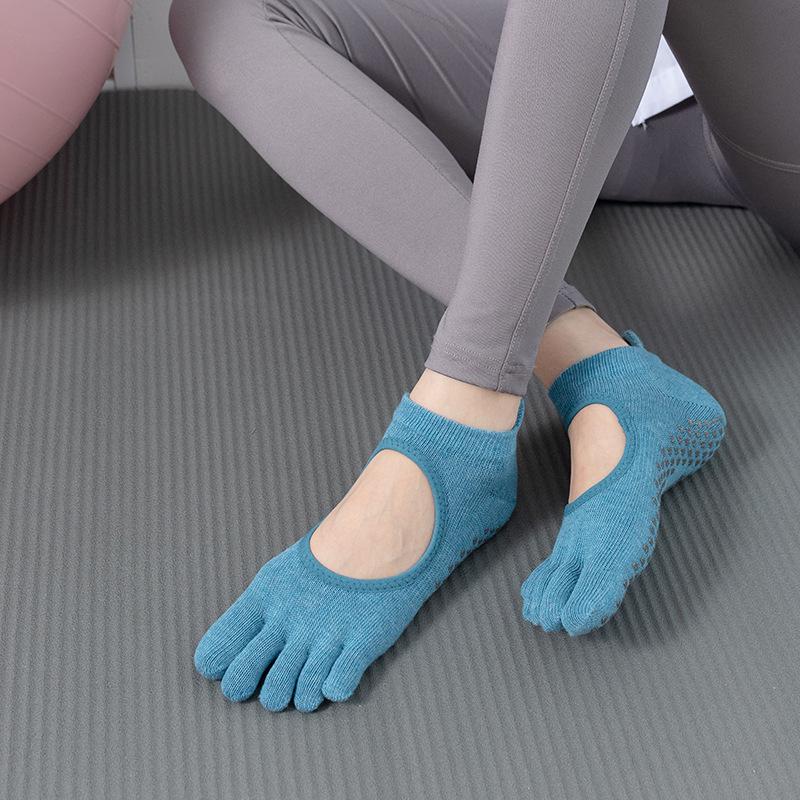 ToeSox Backless Non-Slip Yoga & Pilates Five-Finger Socks - All-Season Quality