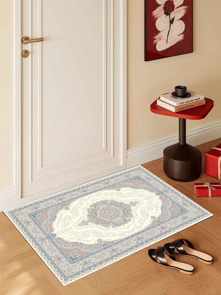 Bohemian Ethnic Style Crystal Velvet Carpet Coffee Table Mat Living Room Bedroom Soft Cozy Carpet Bedside Blanket