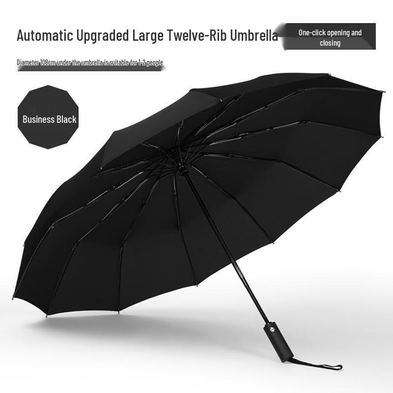 OIMG 12-Rib Automatic Windproof UV Umbrella