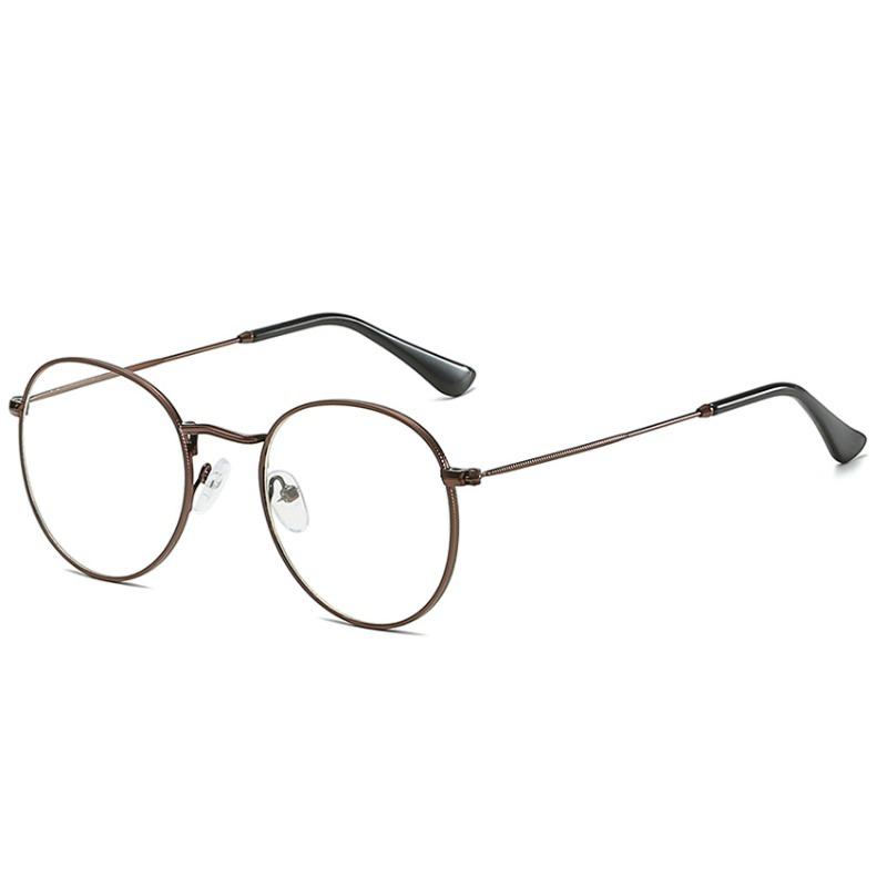 Vintage Round Glasses Clear Lens Fashion Gold Metal Frame Eyewear Optical Men Women Eyeglass Frame Fake Glasses