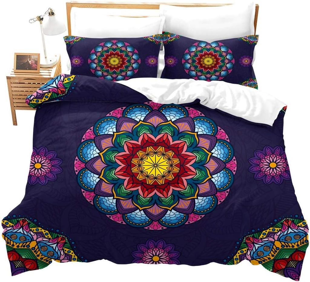 Comforter Flower Of Life Bohemia Mandala Mayan Calendar Comforter Abstract Sacred Geometry Theme Bedding Set S
