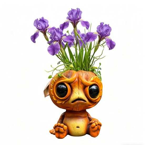 

Cute Alien Garden Statue Novelty Alien Sculpture Planter Pot Decorative Resin Alien Ornament for Indoor Outdoor Patio Lawn Yard Tabletop Decor