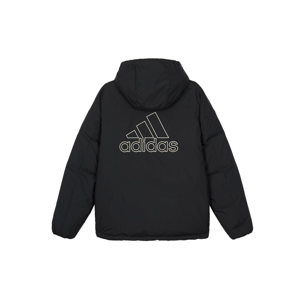 Adidas Reversible Double-Sided Wear Long Sleeve Down Jacket With Back Logo Print Men Outerwear Light-Khaki Black IS0371
