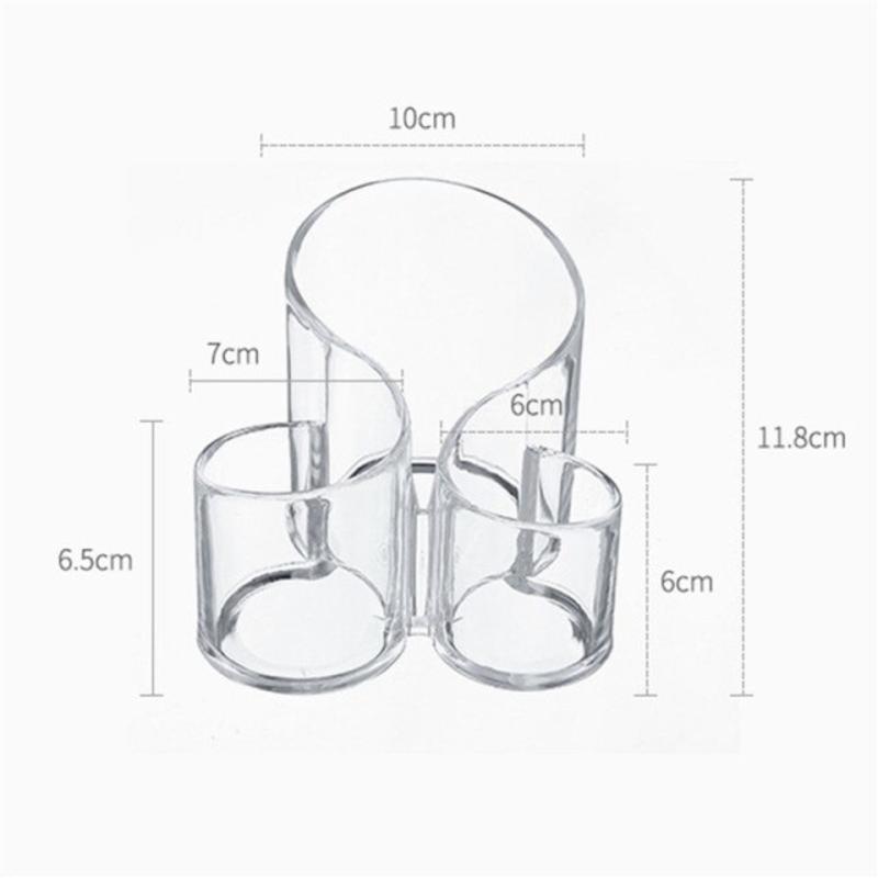 Transparent Glass Makeup Storage Box for Cosmetics Storage Beauty Ring Pencil Lipstick Organizer Holder | Makeup Organizers