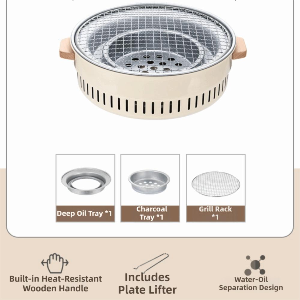 Uniform Thermal Conductivity Camping Baking Tray High Temperature Resistant Portable Size BBQ Grill Lightweight Design