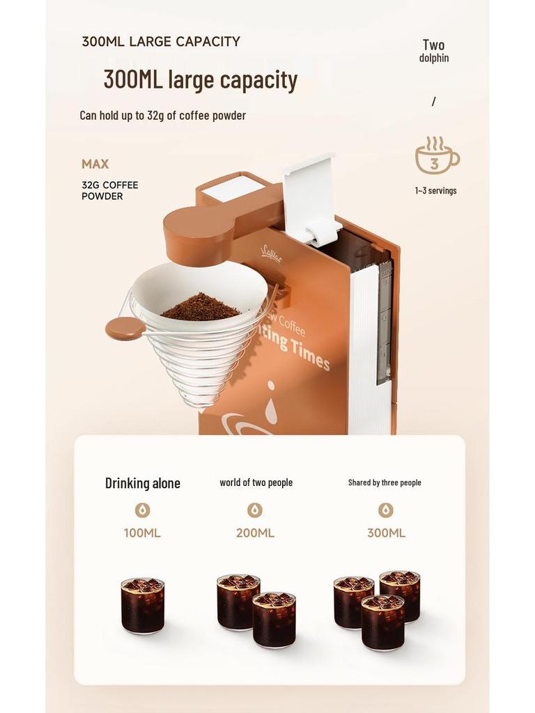 Popular American-Style Semi-Automatic Drip Coffee Maker with Integrated Grinder