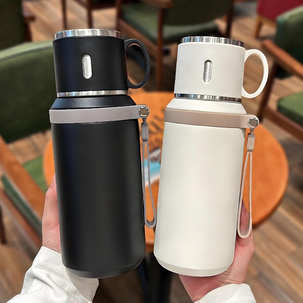 IOLOYU 600ml Vacuum Insulated Water Made of 316 Stainless with Insulated for Hot and Cold Easy to with for Kids and Girls Bottle, Medical-Grade Steel,