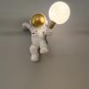 Astronaut Kinkiet 3D Printing Moon Creative Personality Eye Protection Bedroom Night Lamp for Bedroom Living Room Allele (Wiring, No Plug, No Bulb)