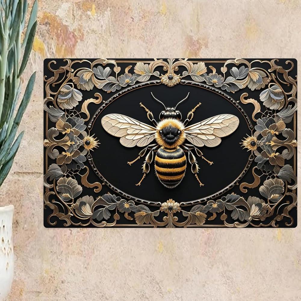 SeeyooBeeStyle4TinSign Seeyoo Retro Tin Sign Bee Style 4 - Vintage Metal Wall Art, Durable Colorfast Home/Bar Decor