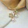 New Fashion Trend Unique Design Elegant Exquisite Light Luxury Zircon Pearl Earrings Female Jewelry Party Premium Gift Wholesale