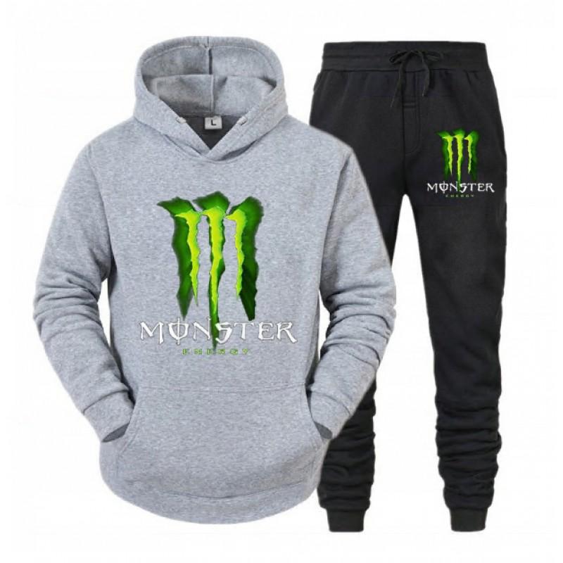 Men s Hoodie Set With Letter Print Casual Long Sleeved Hooded Sweatshirt Fleece S