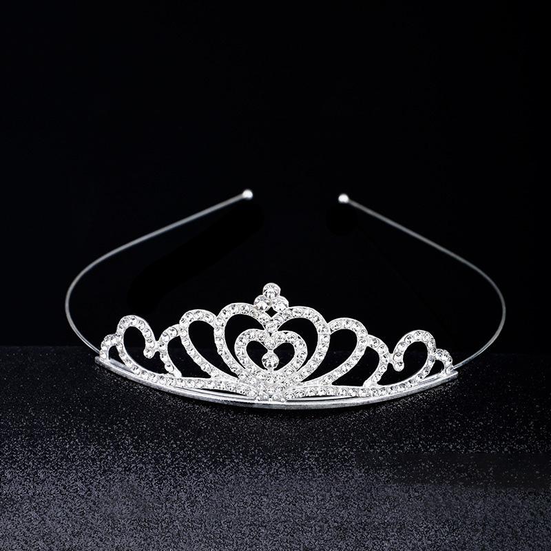 

1 шт. Хрустальные изысканные стразы Детские украшения для девочек Подарки Аксессуары для волос Свадебные тиары Корона королевы принцессы Женский ободок L