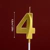 Gold Color Birthday Cake Candle Smokeless Not Toxic Wax Decorative Number Digits 0 to 9 For Celebration
