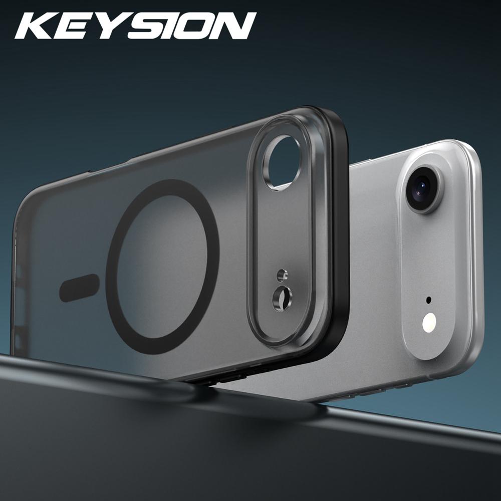KEYSION Translucent Matte Case for MagSafe for iPhone 17 Air TPU+PC Wireless Charging Shockproof Phone Cover for iPhone 17 Air