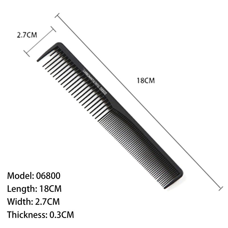 Black Professional Hair Cutting Comb Anti-Static Flat Head Cutter Comb Finetooth Haircut Brush Salon Tools Barber Hair Accessor