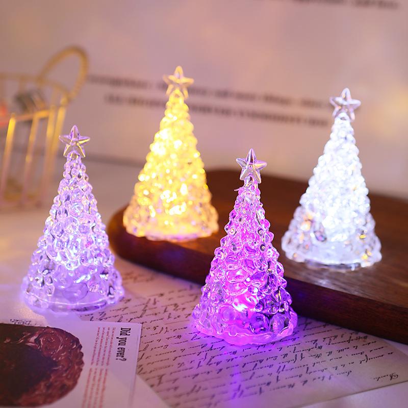 Christmas tree colorful night light LED room decoration iceberg atmosphere light children's Christmas gift desktop ornaments