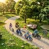 HO Scale 1:87 Miniature Cyclist Figure for Model Landscapes